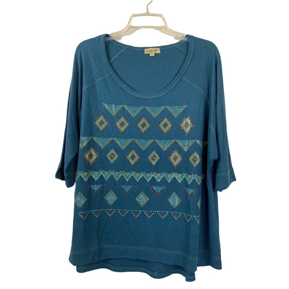 One World Women's Gem Pattern Top